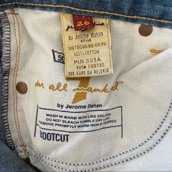 7 For All Mankind Bootcut distressed jeans 26 - Picture 8 of 8